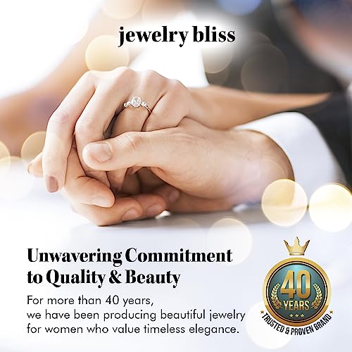 Jewelry Bliss 1 1/3 Carat Natural Diamond Three Stone Ring, 14k Yellow Gold Engagement Anniversary Ring For Women Size 6.75
