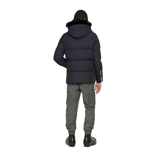 Moose Knuckles Men Pea CoatMoose Knuckles Men s Cloud 3Q Neoshear, Nimbus Cloud with Natural Shearling, Medium