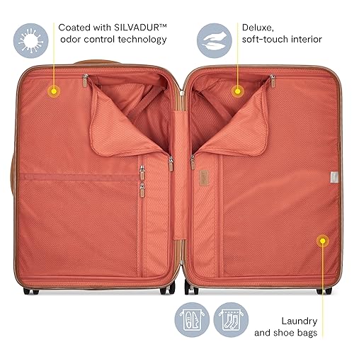 DELSEY Paris Chatelet Hardside 2.0 Luggage with Spinner Wheels, Chocolate Brown, 3 Piece Set 19/24/28