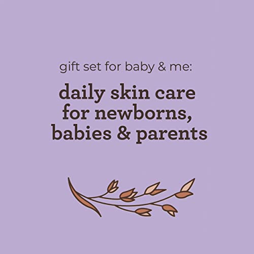 Aveeno Baby Mommy & Me Daily Bathtime Gift Set including Baby Wash & Shampoo, Calming Baby Bath & Wash, Baby Moisturizing Lotion & Stress Relief Body Wash for Mom, Soap-Free, 4 items