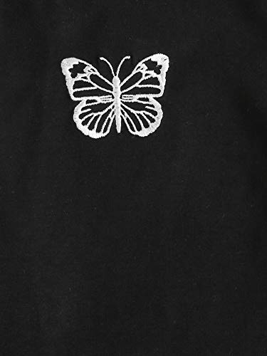 SOLY HUX Girl s 2 Piece Outfits Cute Crop Tops and Pants Set Butterfly Summer Preppy Summer Clothes