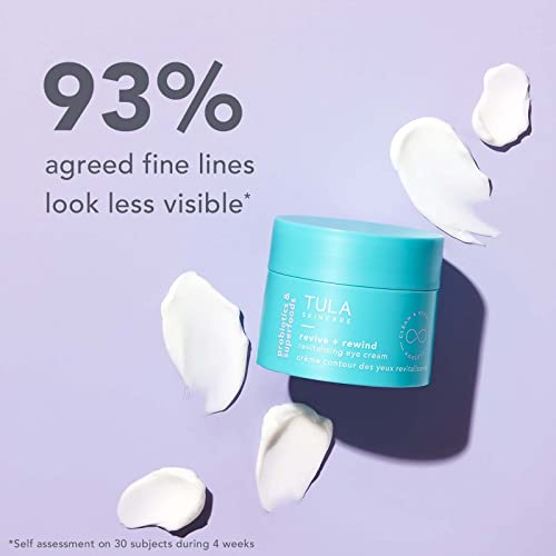 TULA Skin Care Revive & Rewind Revitalizing Eye Cream, 0.5 oz. - Smooth Fine Lines, Dark Circles & Puffiness