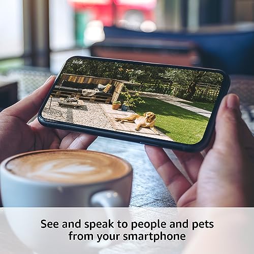 Blink Outdoor 4 (4th Gen) + Blink Mini – Smart security camera, two-way talk, HD live view, motion detection, set up in minutes, Works with Alexa – 8 camera system + Mini (Black)