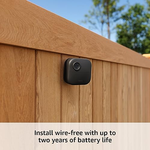 Blink Outdoor 4 (4th Gen) + Blink Mini – Smart security camera, two-way talk, HD live view, motion detection, set up in minutes, Works with Alexa – 8 camera system + Mini (Black)