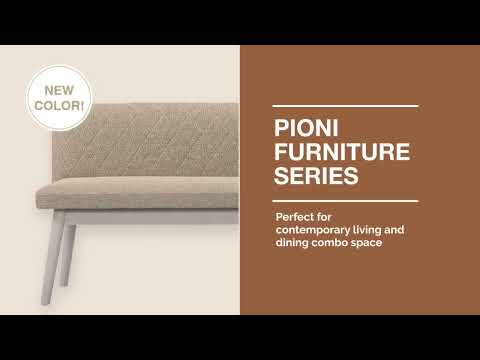 Pioni Bench Beige X Natural (W1150× D380 × H440)